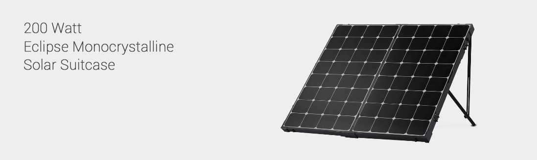 200 Watt Eclipse Monocrystalline Solar Suitcase w/o Controller